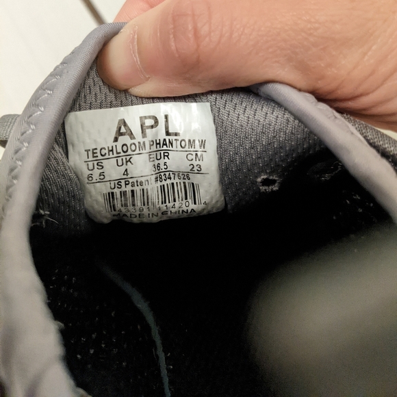 APL Techloom Phantom white gray sneakers size 6.5 - Picture 8 of 9